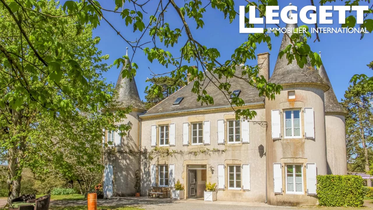 Restored 19th Century Château With In-Ground Pool And Independent Gites — Château for sale in France